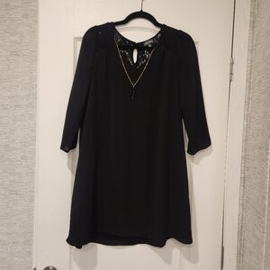Lily Rose Black Dress Size M Euc